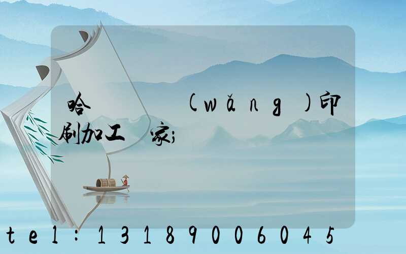 哈爾濱絲網(wǎng)印刷加工廠家
