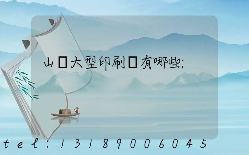 山東大型印刷廠有哪些