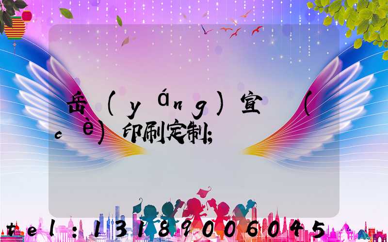 岳陽(yáng)宣傳冊(cè)印刷定制