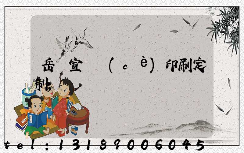 岳陽宣傳冊(cè)印刷定制