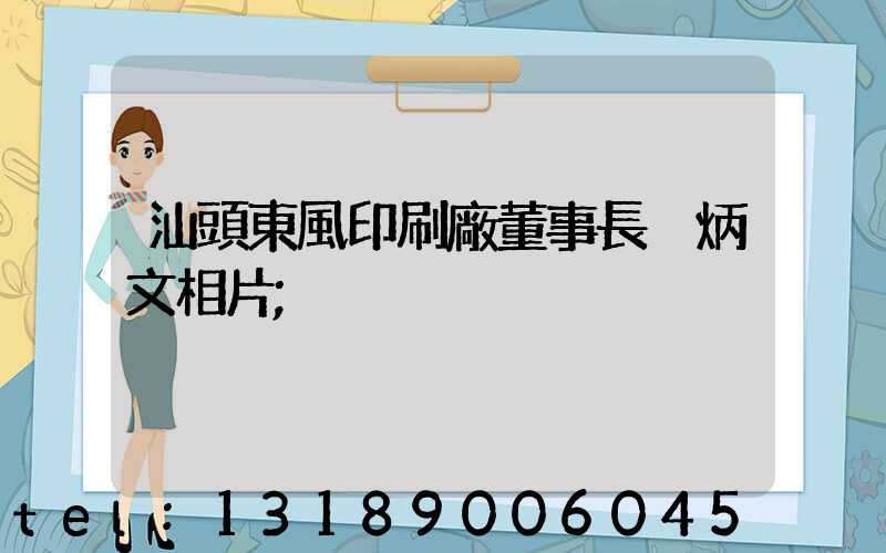 汕頭東風印刷廠董事長黃炳文相片