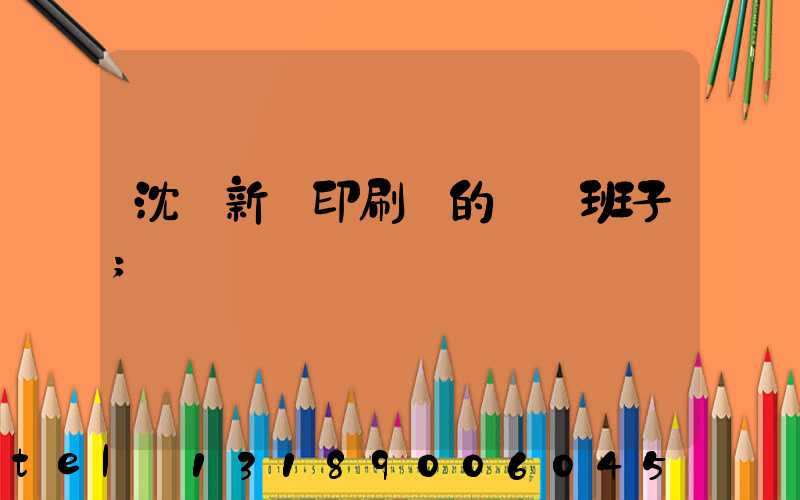 沈陽新華印刷廠的領導班子