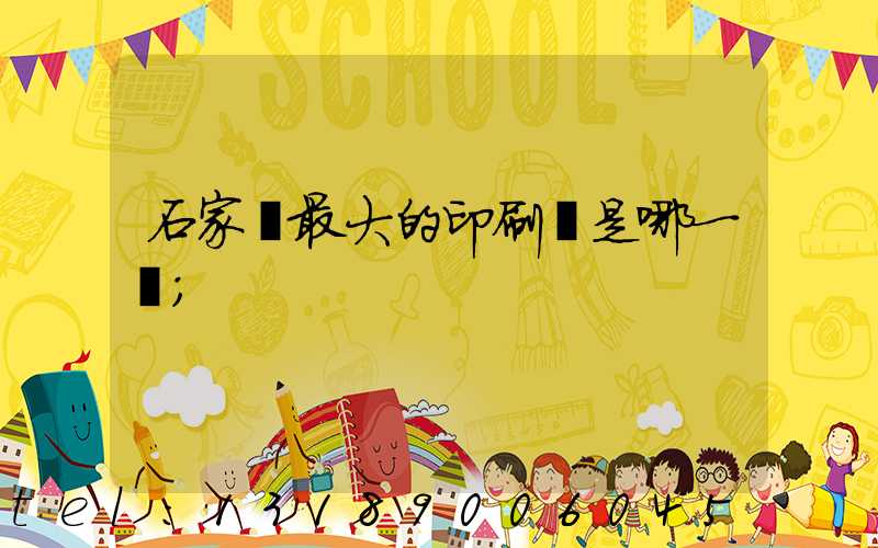石家莊最大的印刷廠是哪一個
