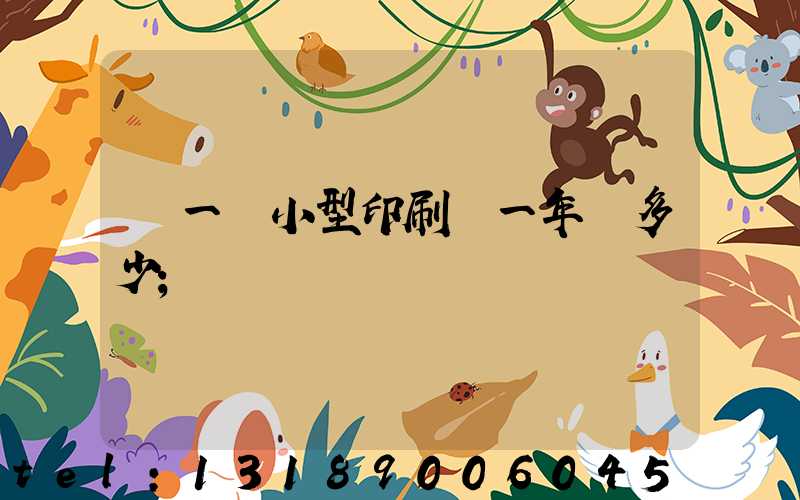 開一個小型印刷廠一年賺多少