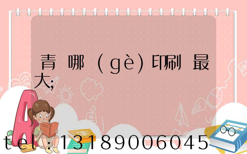 青島哪個(gè)印刷廠最大